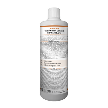 Demerter's Terracotta Tile Sealer Concentrate Back Bottle Image