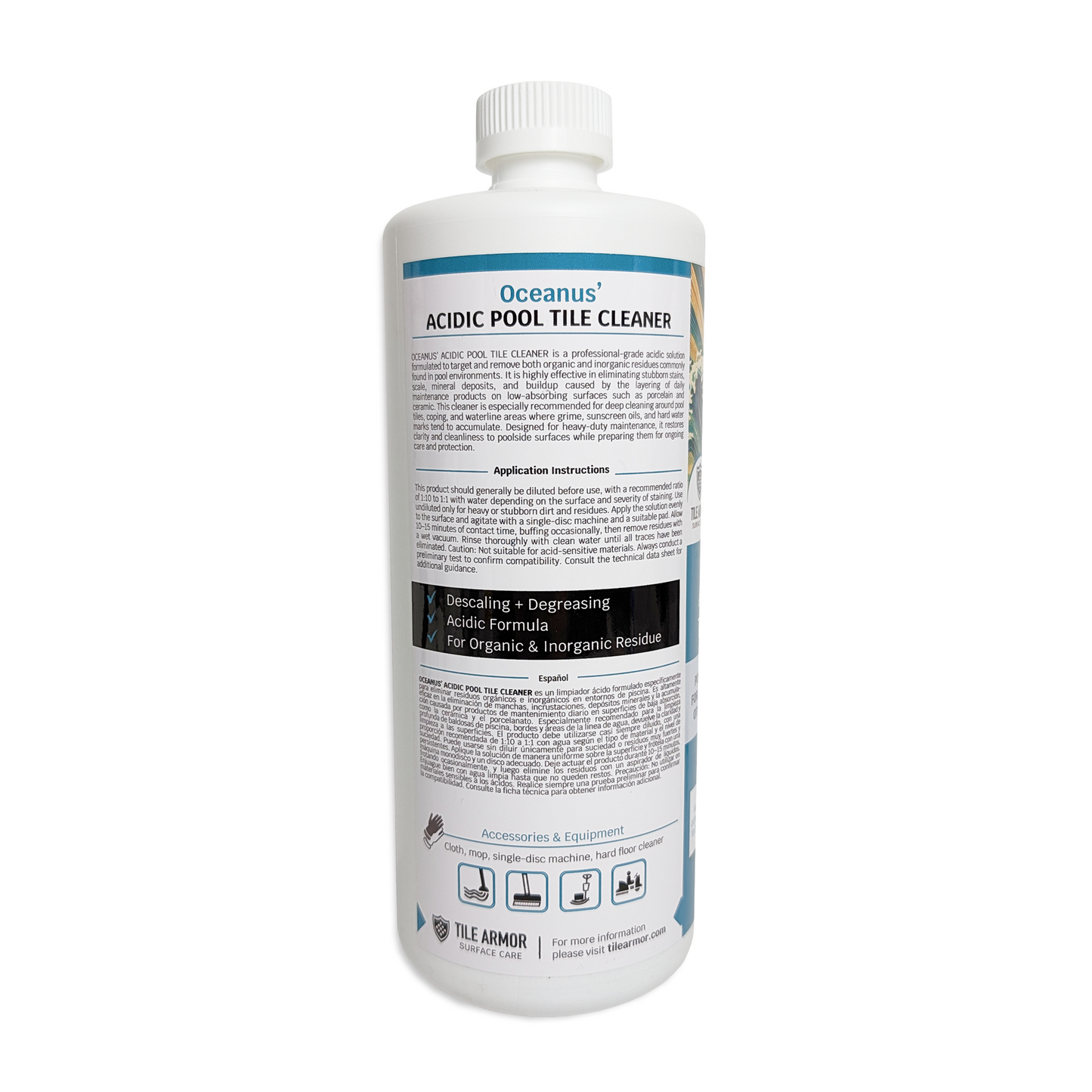 Oceanus’ Acidic Pool Tile Cleaner