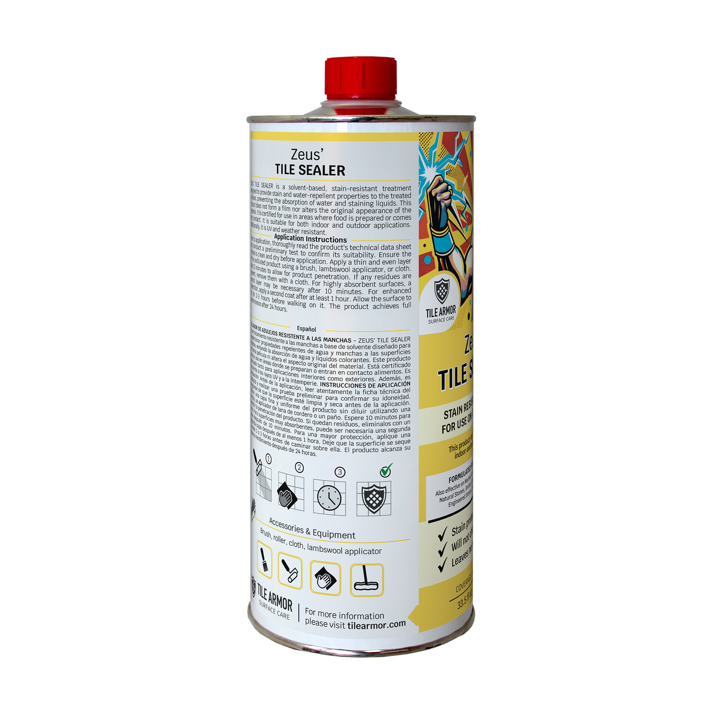 Zeus' Tile Sealer Back Bottle Image